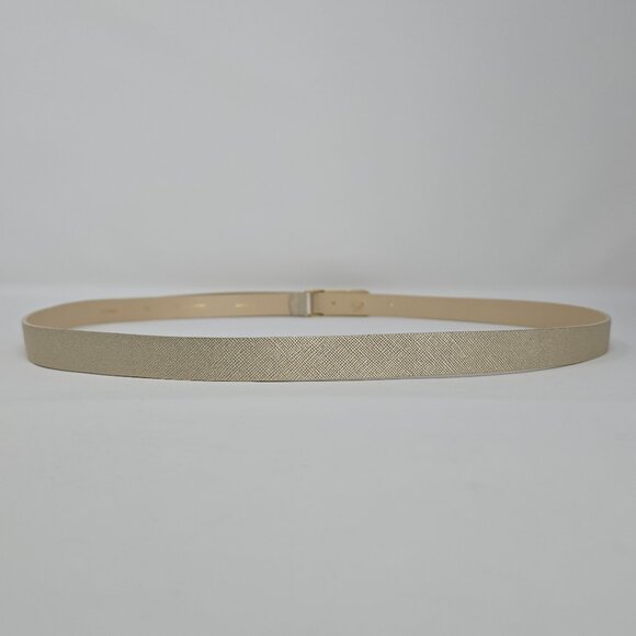 Kate Spade New York Gold Tone Leather Belt Black Logo Buckle XL main image 7